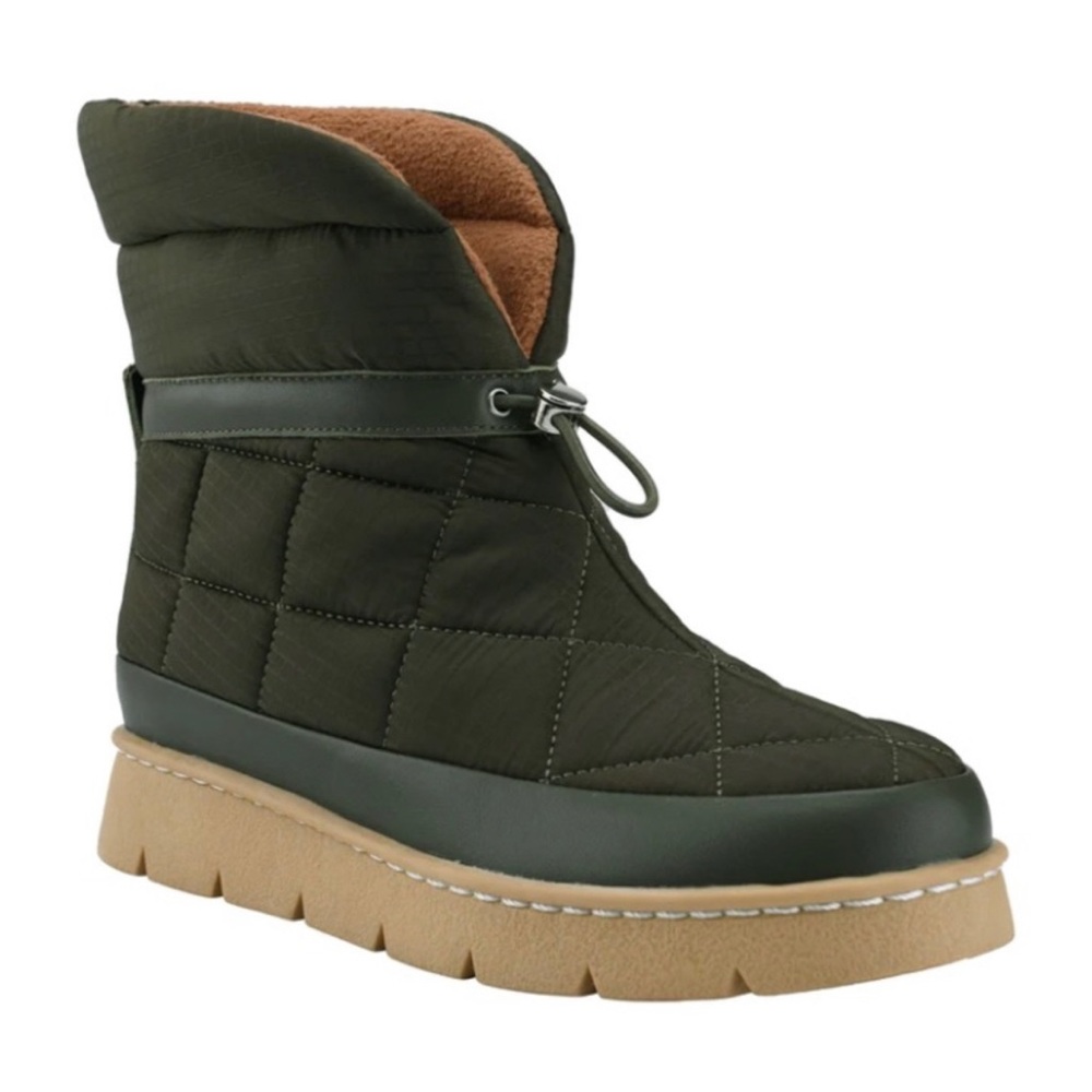 NEW Marc Fisher LTD Kamryn Booties Puffer Quilted Drawstring Boots Womens Sz 8.5